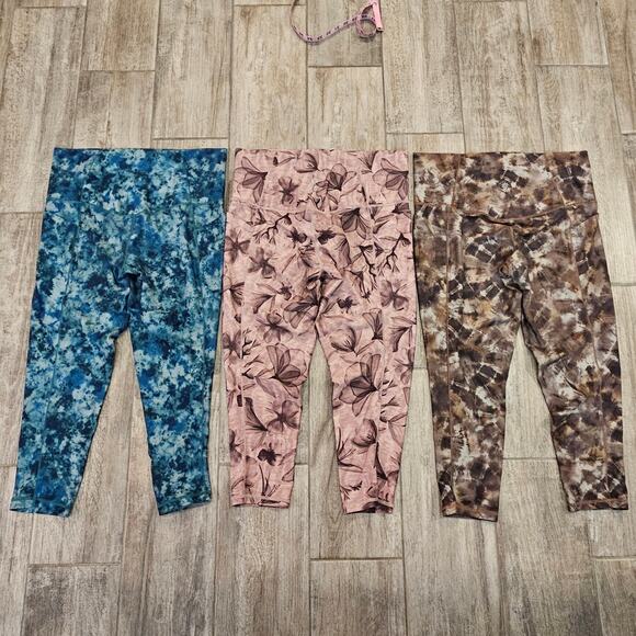 Athleta Salutation Stash Pocket Printed II Leggings Lot of 3 Womens Size 1X Yoga - Picture 2 of 16